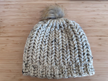 Chunky Herringbone Beanie Pattern