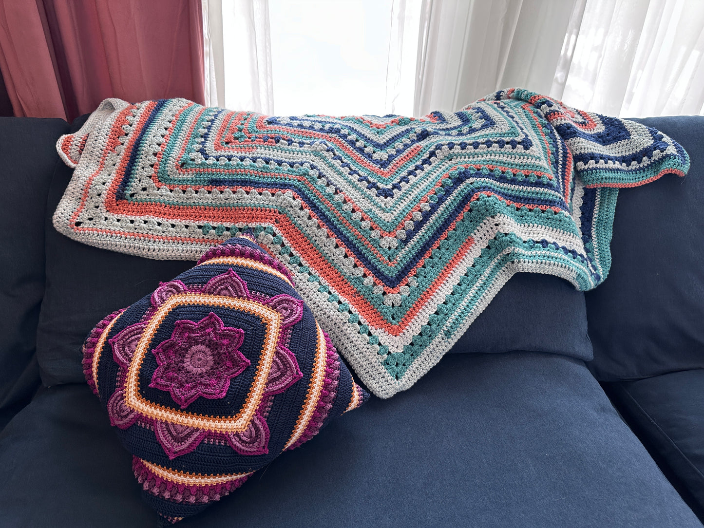 Crochet Star Throw Blanket