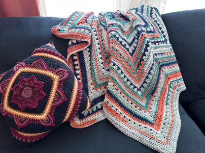 Crochet Star Throw Blanket