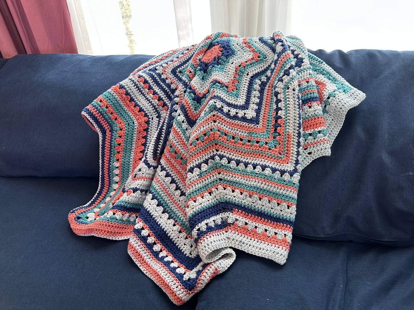Crochet Star Throw Blanket