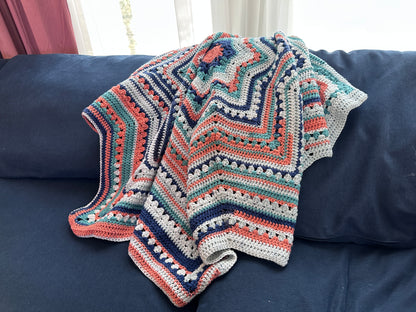 Crochet Star Throw Blanket