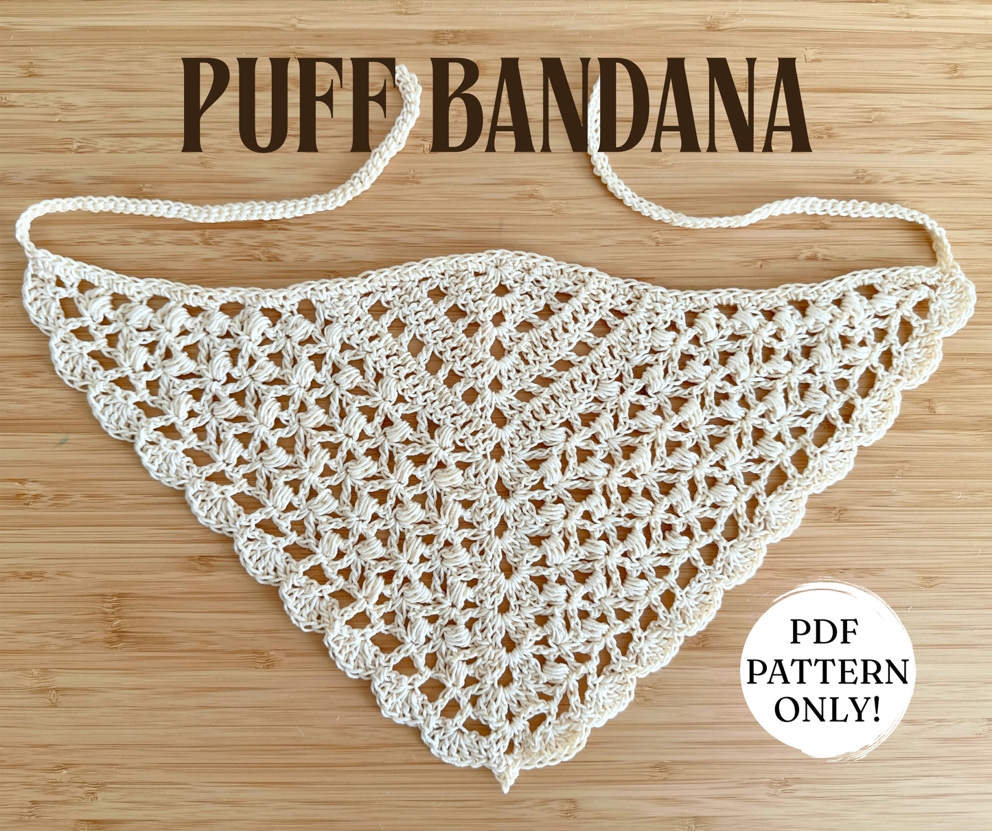 Puff Stitch Bandana Pattern