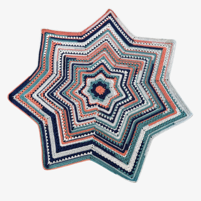 Crochet Star Throw Blanket