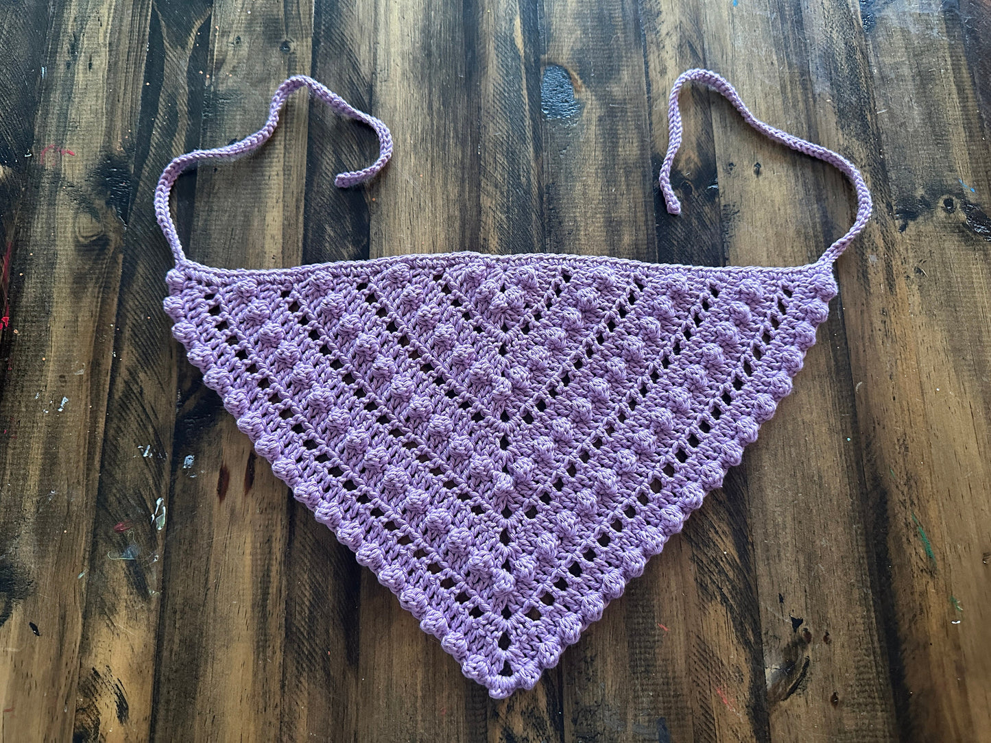 Bobble Stitch Crochet Hair Bandana