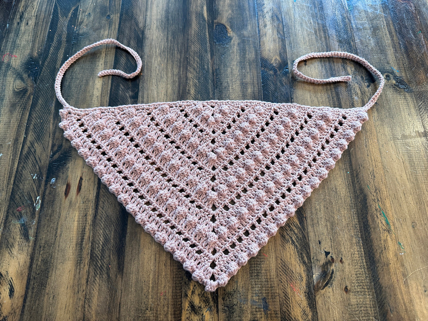 Bobble Stitch Crochet Hair Bandana